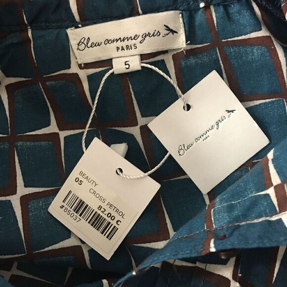 Bleu Comme Gris Paris Cross Petrol Girls Top Size 5 - Picture 6 of 6